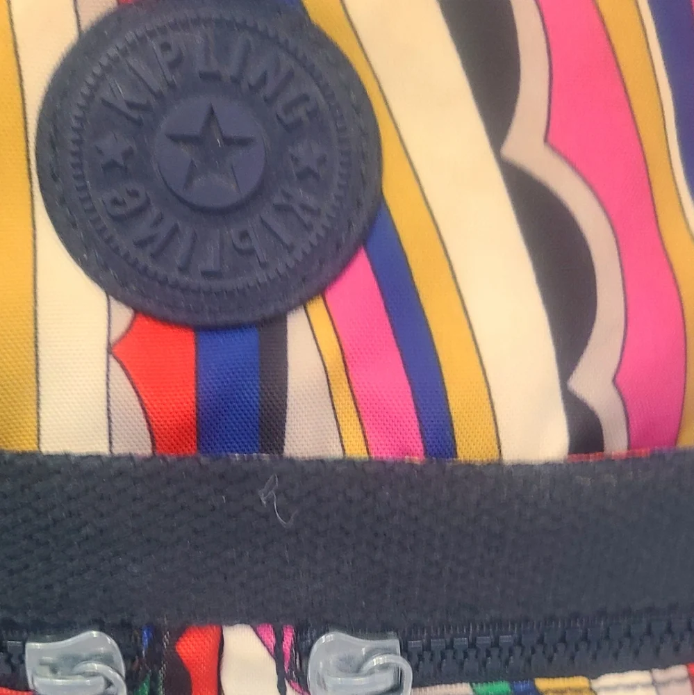Kipling pink cream and yellow multicolor‎ swirl pattern crossbody shoulder bag